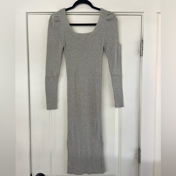 Miss Selfridge Ribbed Square Neck Midi Dress - US 4 - Picture 3 of 3